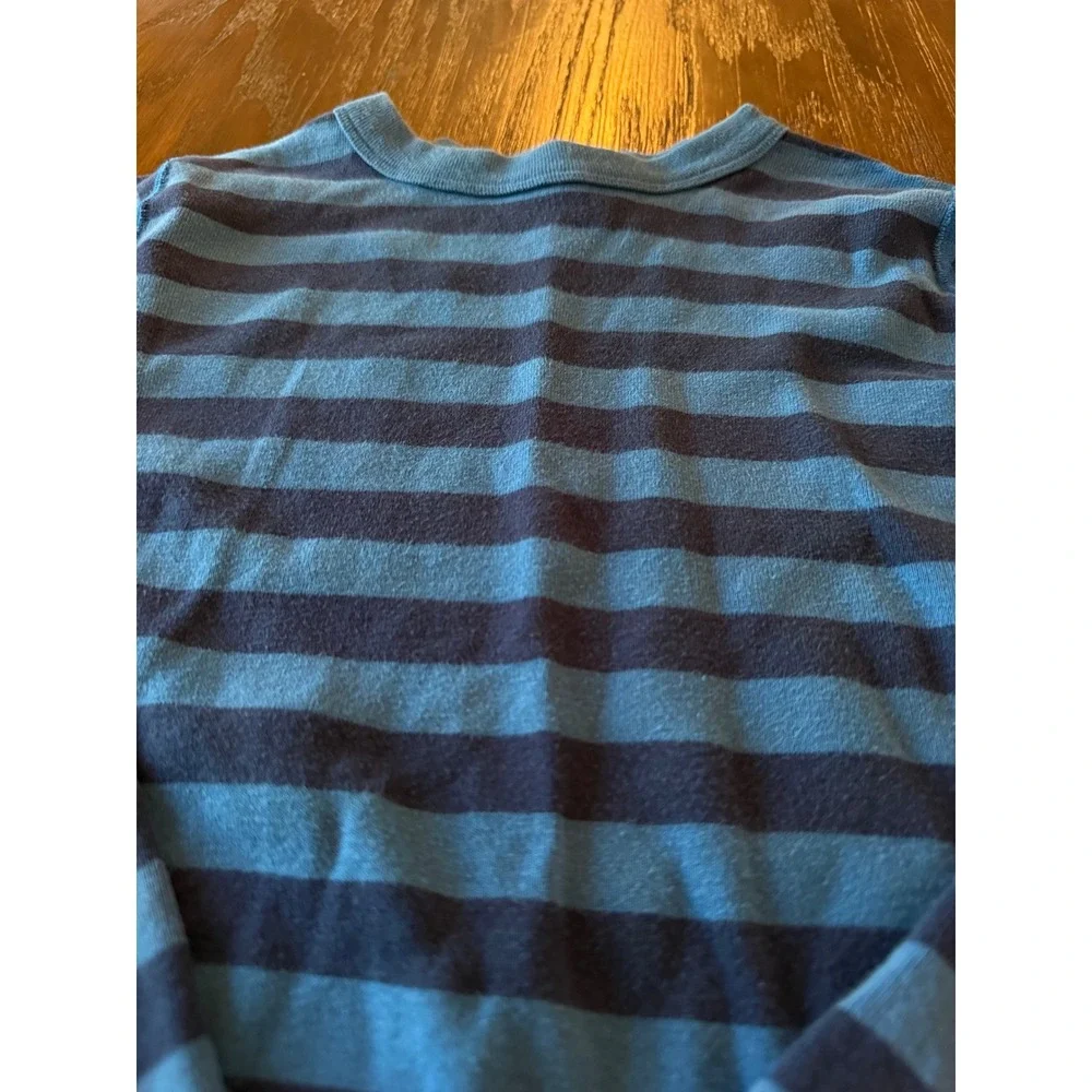 Hanna Andersson Pajama Set Kids Size 10 Blue Striped Organic Cotton PJs